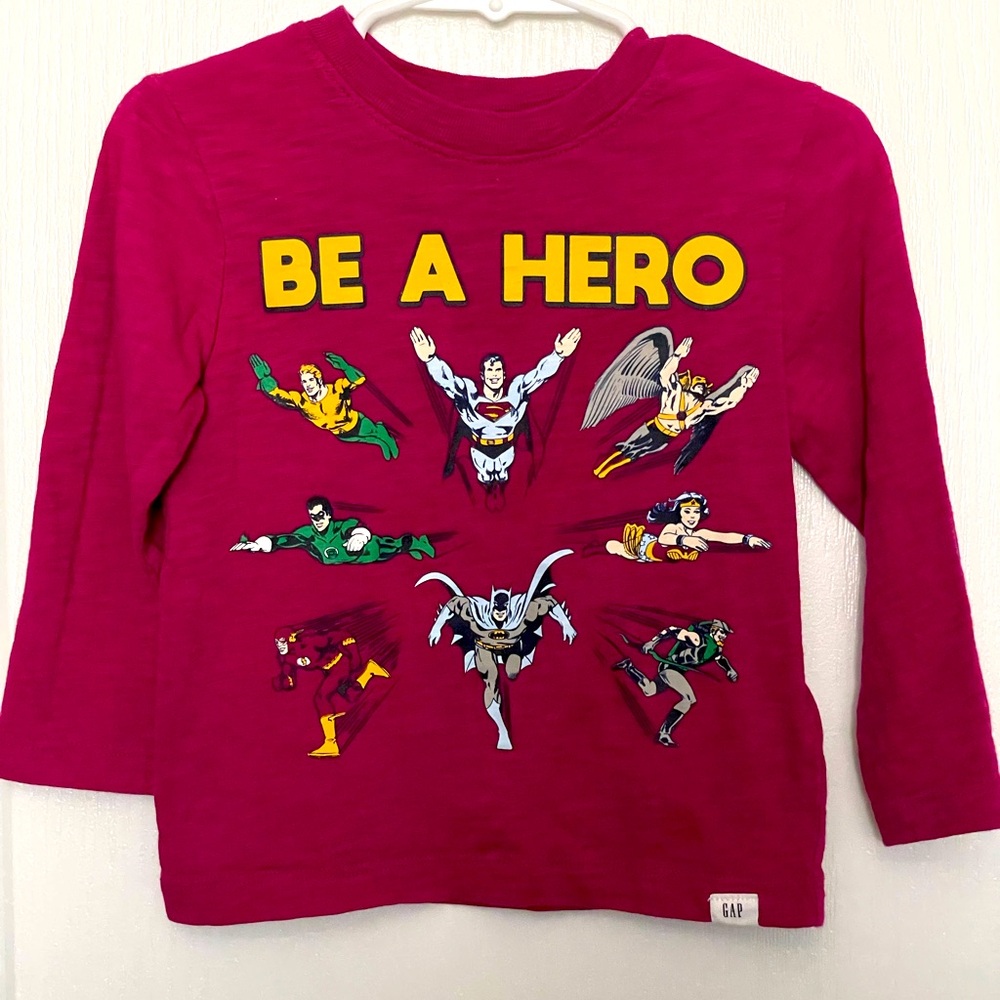 Baby Gap Be a Hero Long Sleeve Tee Size 18-24M